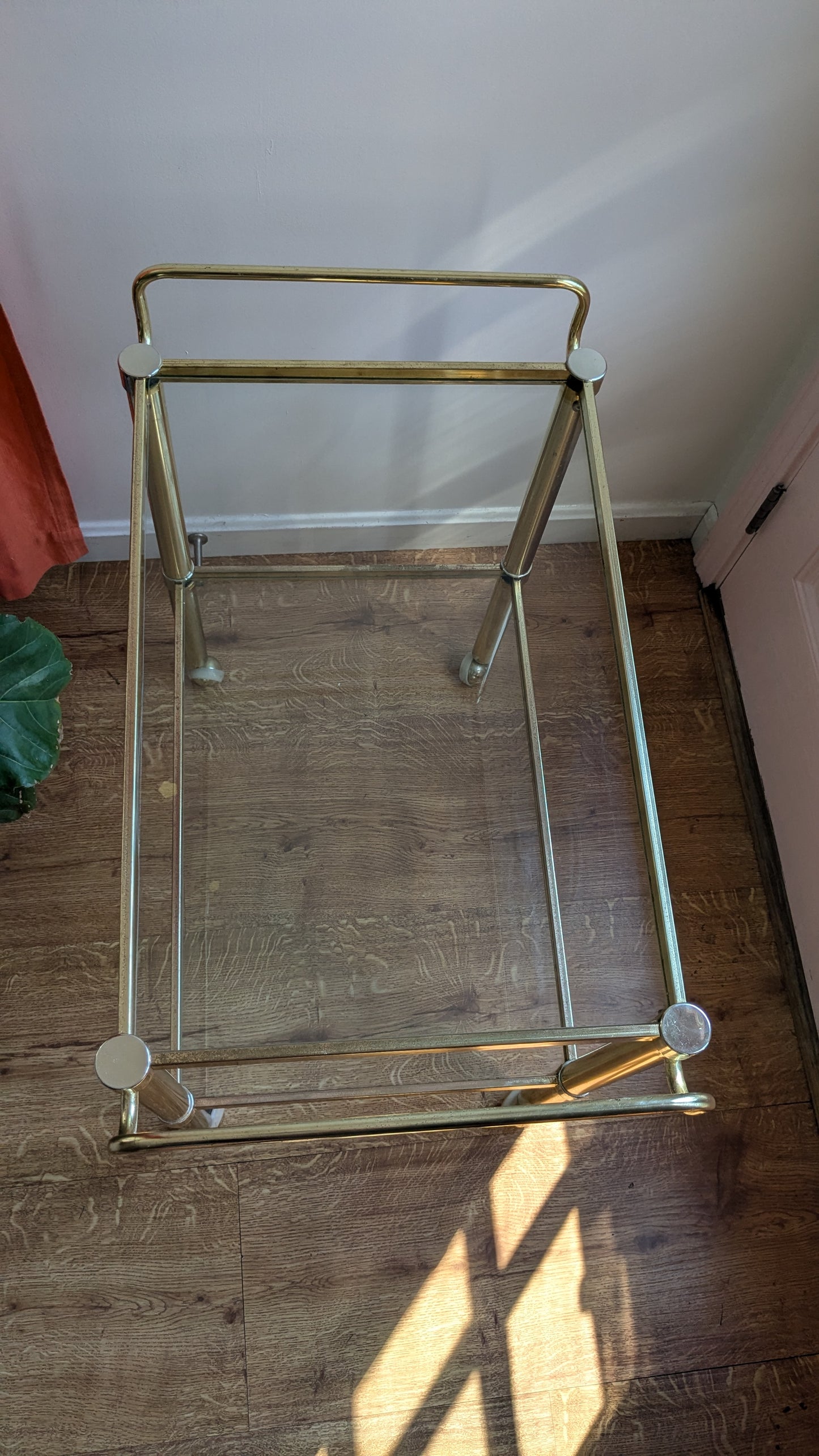 Brass and Glass Modern Bar Cart