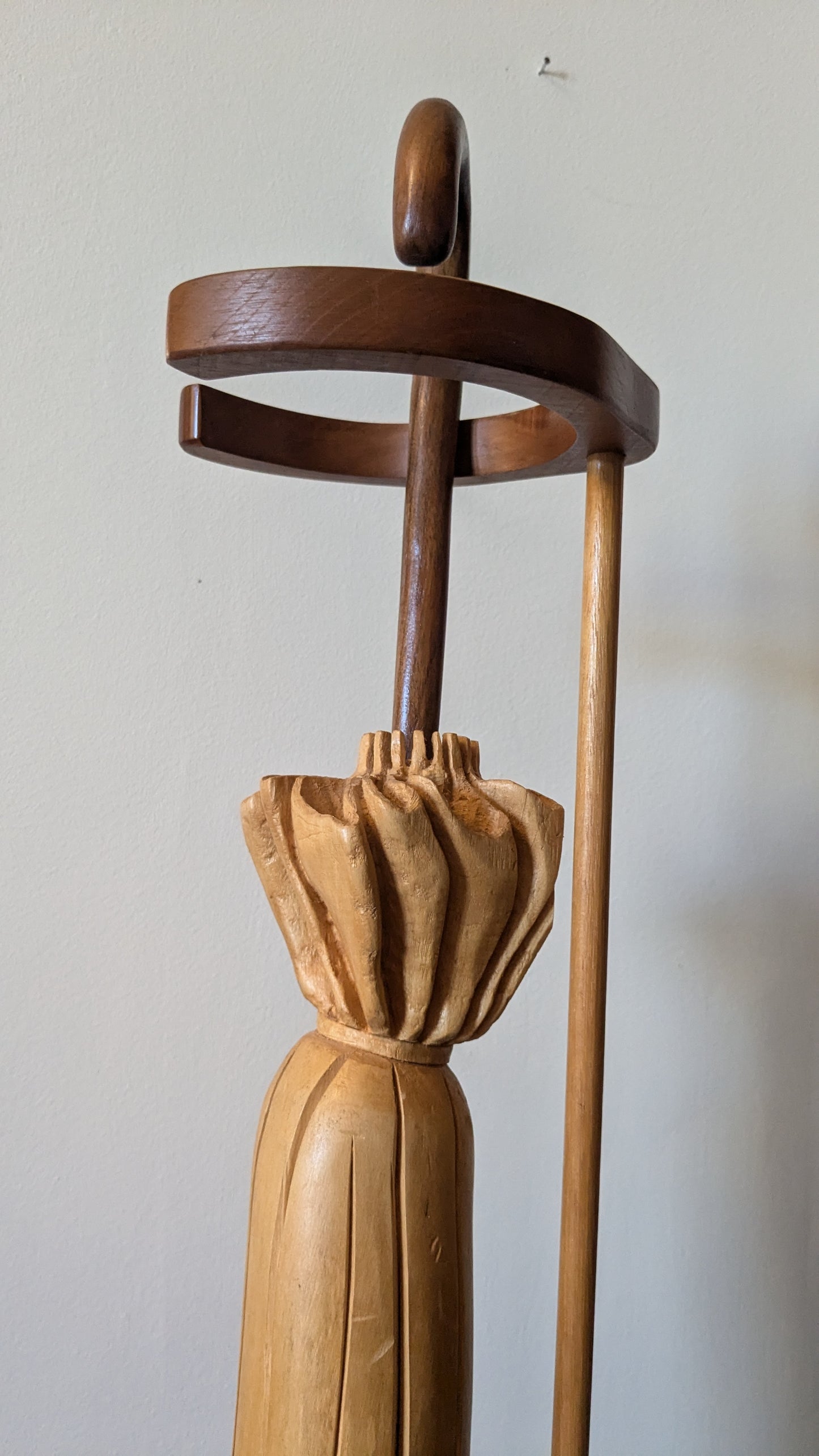 Trompe L'Oeil Wooden Umbrella by Tiffany Hopkinson