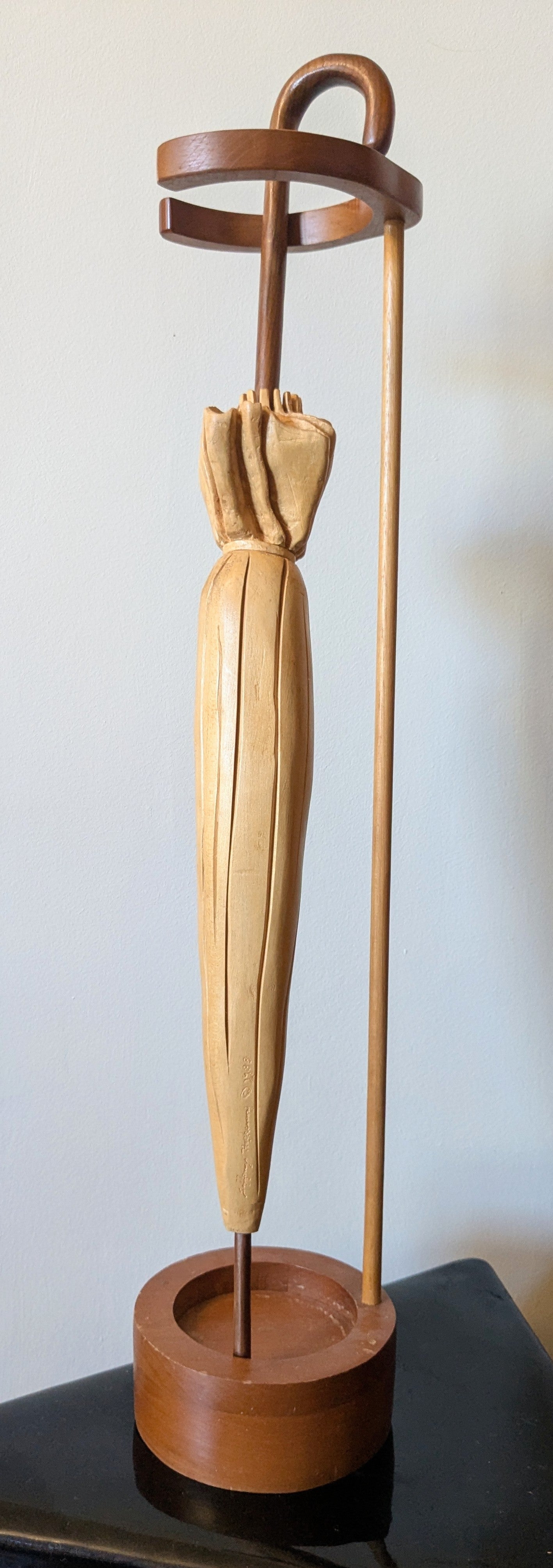 Trompe L'Oeil Wooden Umbrella by Tiffany Hopkinson