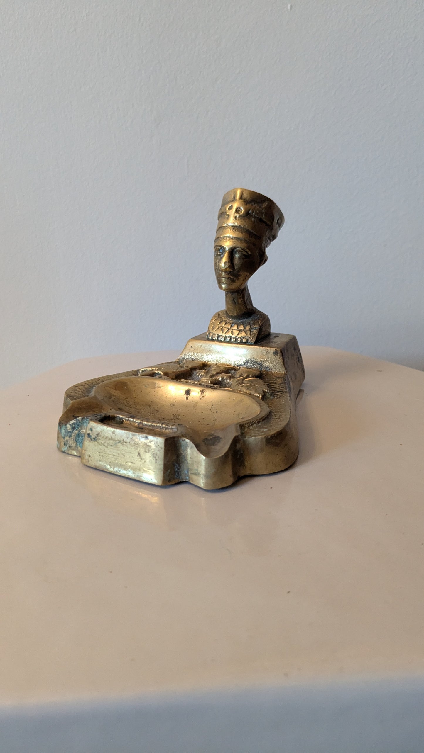 Brass Nefertiti Vintage Ashtray