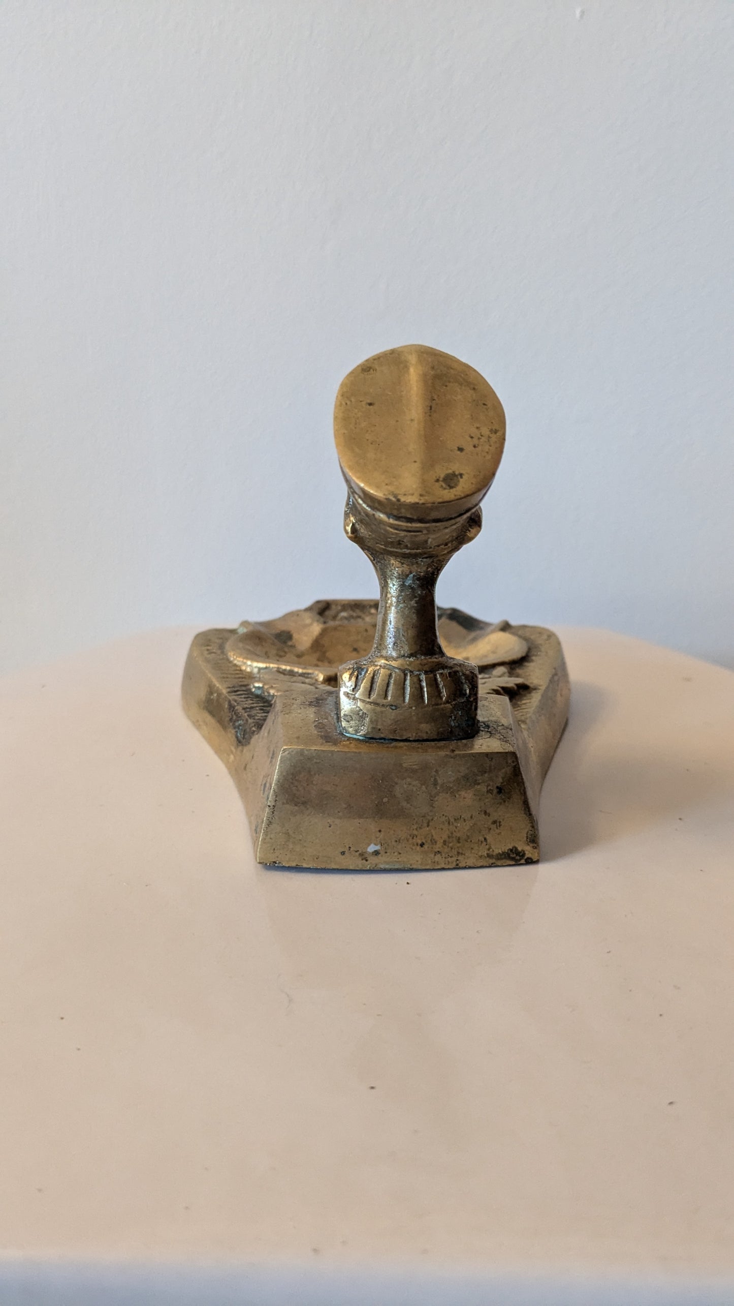 Brass Nefertiti Vintage Ashtray