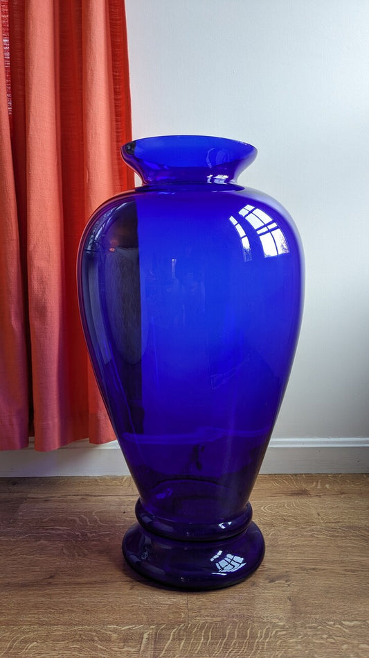 Vintage Pilgrim Masterworks Glass Cobalt Blue Empire Vase